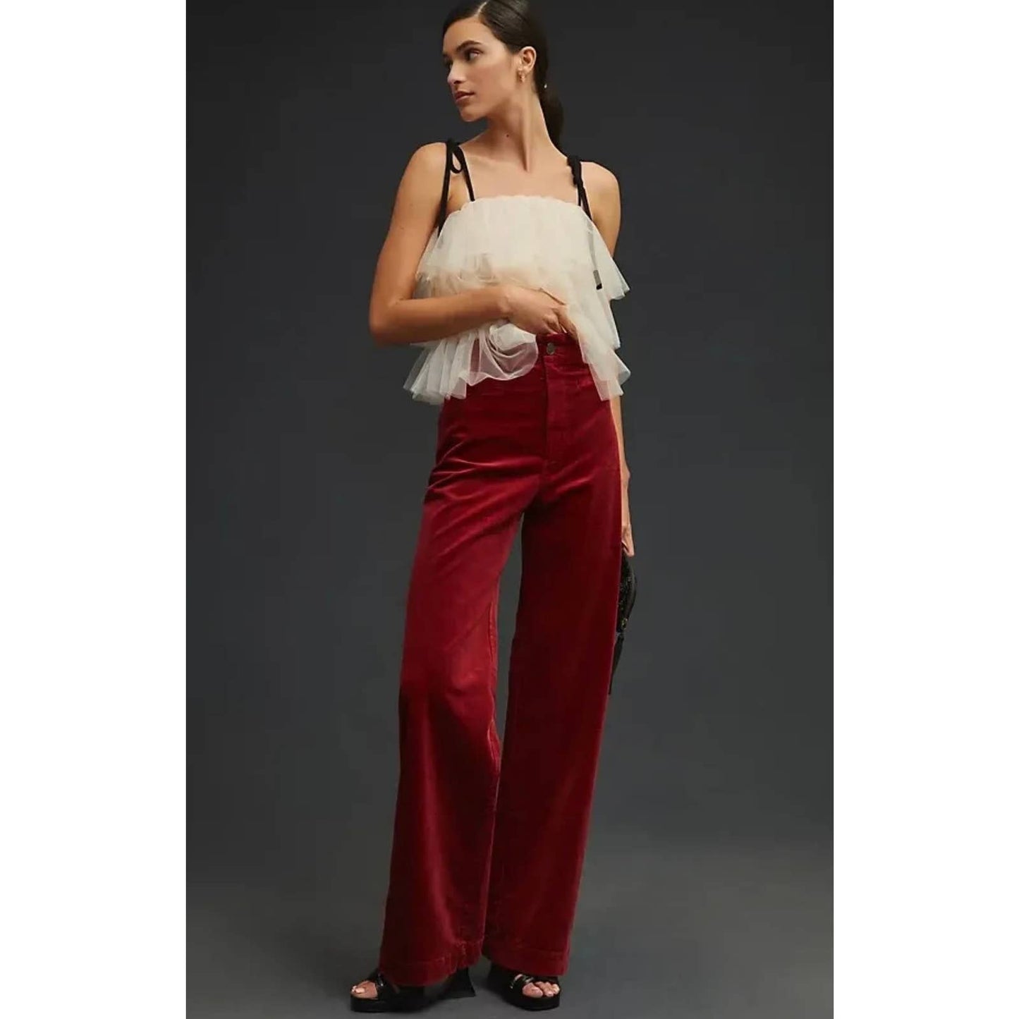 Anthropologie Maeve Colette Corduroy Pants Size 29 Red New - Premium from Anthropologie - Just $145.0! Shop now at Finds For You