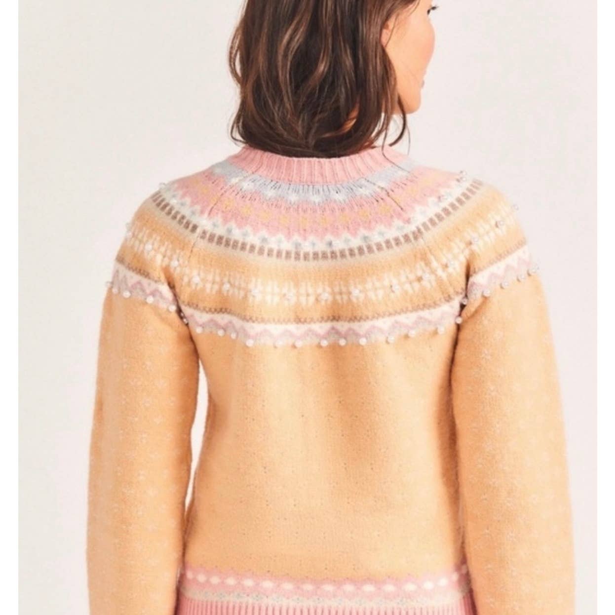 LOVESHACKFANCY Crawley Jacquard Pullover Sweater Knit Crewneck Size XS - Premium from LoveShackFancy - Just $179.0! Shop now at Finds For You