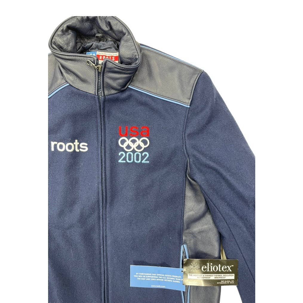 Vintage Roots 2002 USA Olympic Team Wool Leather Jacket Size XS New - Premium from Roots - Just $229.0! Shop now at Finds For You