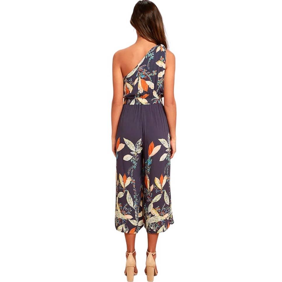 Free People Island Time One Shoulder Floral Jumpsuit Size M New - Premium from Free People - Just $75.00! Shop now at Finds For You