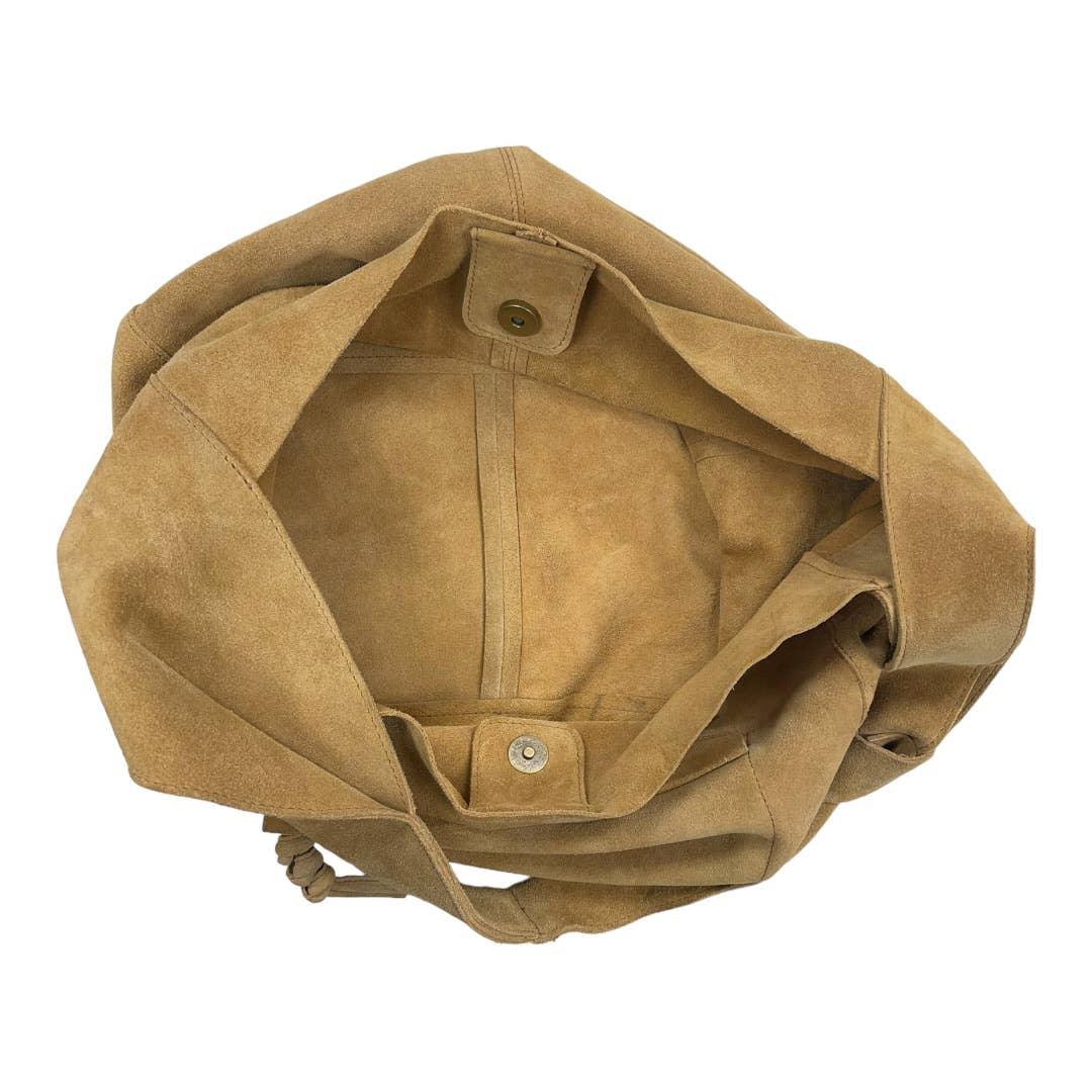 Free People Jessa Faded Tan Suede Carryall Handbag Purse Bag Crossbody New - Premium from Free People - Just $109.0! Shop now at Finds For You