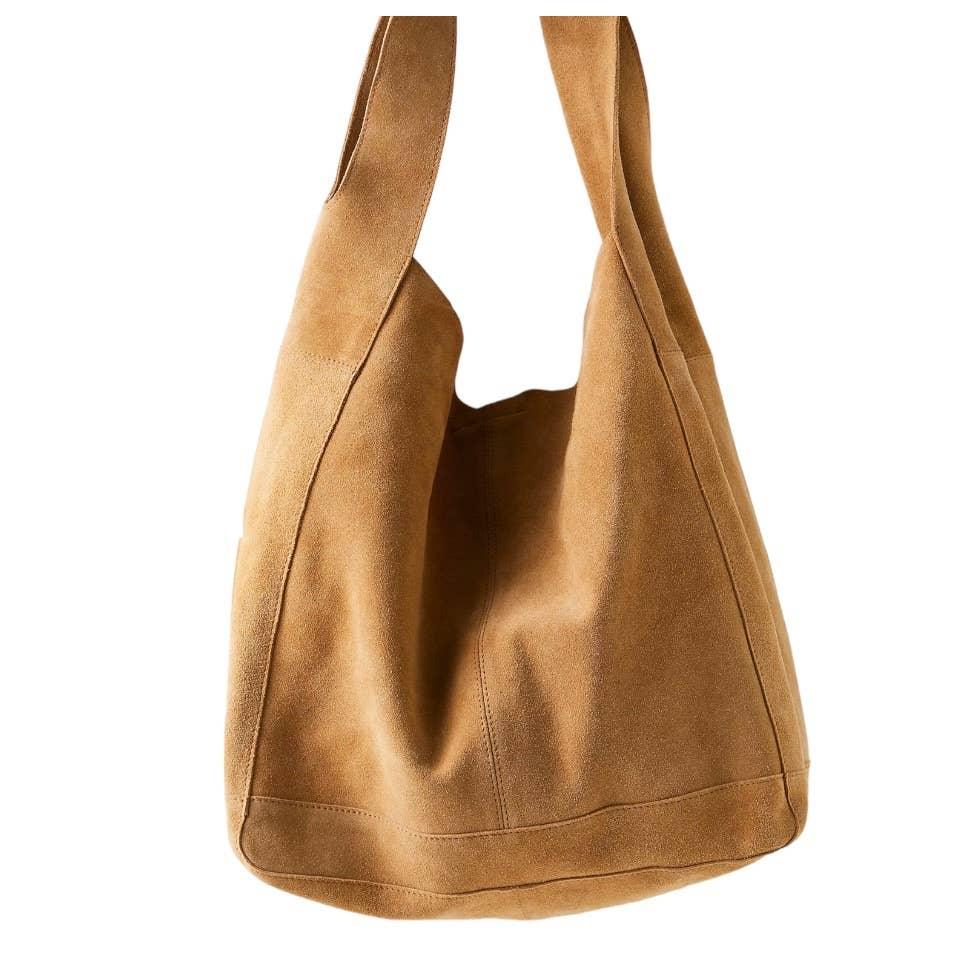 Free People Jessa Faded Tan Suede Carryall Handbag Purse Bag Crossbody New - Premium from Free People - Just $109.0! Shop now at Finds For You