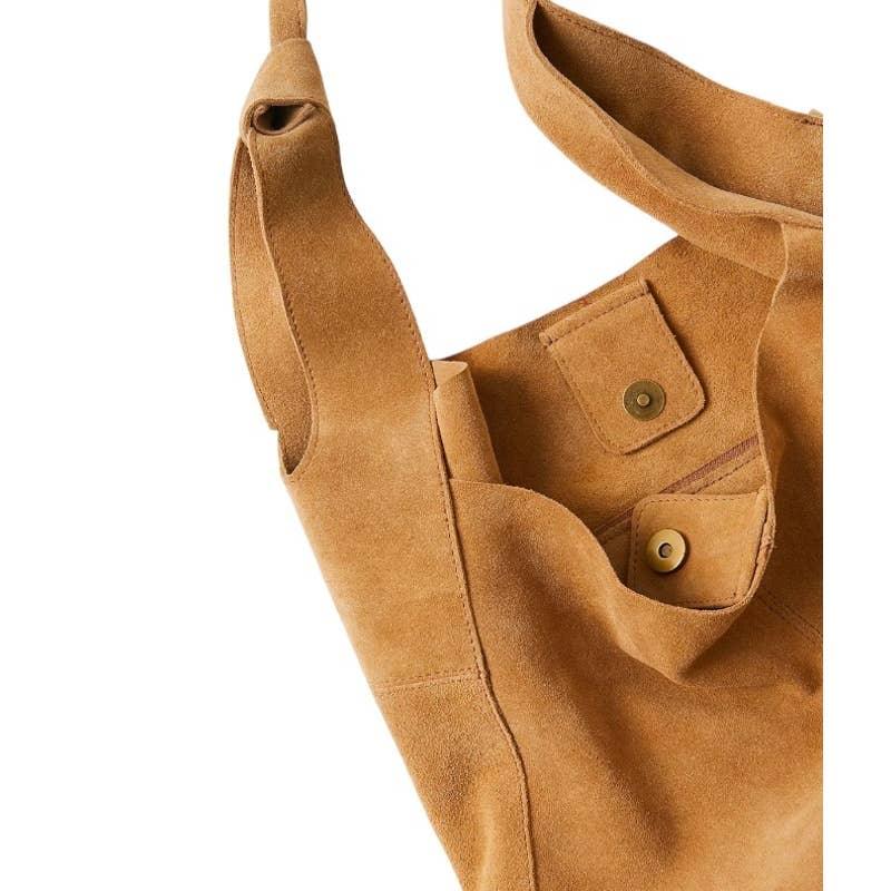 Free People Jessa Faded Tan Suede Carryall Handbag Purse Bag Crossbody New - Premium from Free People - Just $109.0! Shop now at Finds For You