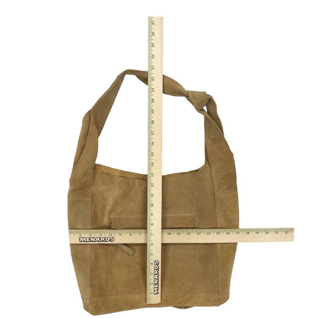 Free People Jessa Faded Tan Suede Carryall Handbag Purse Bag Crossbody New - Premium from Free People - Just $109.0! Shop now at Finds For You