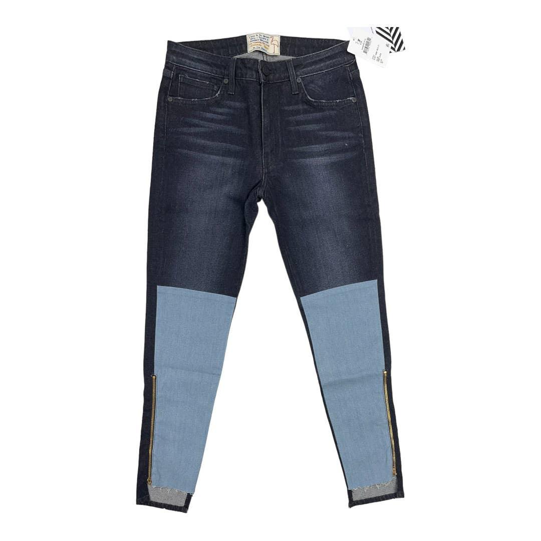Free People x Sandrine Rose Dark Black Side Zipper Skinny Jeans New Size 27 - Premium from Free People - Just $129.0! Shop now at Finds For You