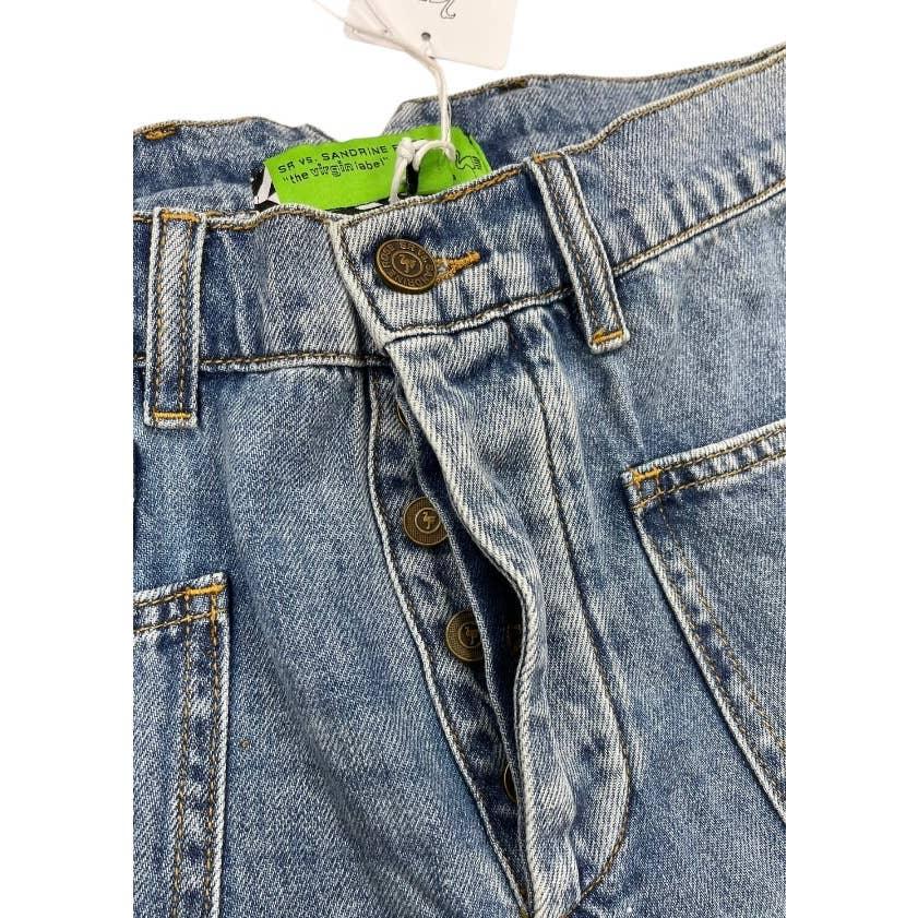 Free People x Sandrine Rose High Waisted Buckle Distressed Jeans Denim Women’s 27 New - Premium from Free People - Just $68.00! Shop now at Finds For You