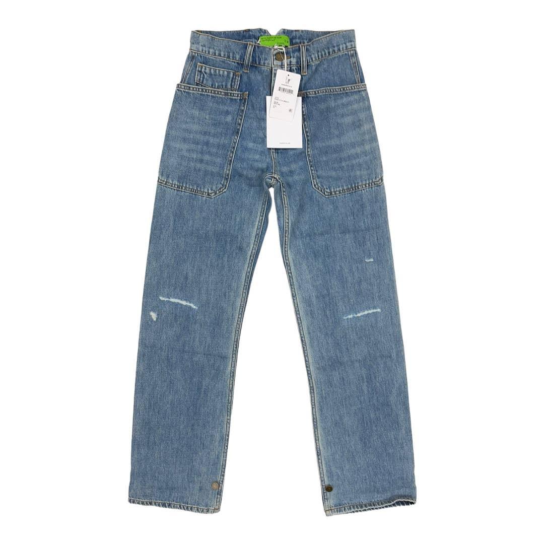 Free People x Sandrine Rose High Waisted Buckle Distressed Jeans Denim Women’s 27 New - Premium from Free People - Just $68.00! Shop now at Finds For You