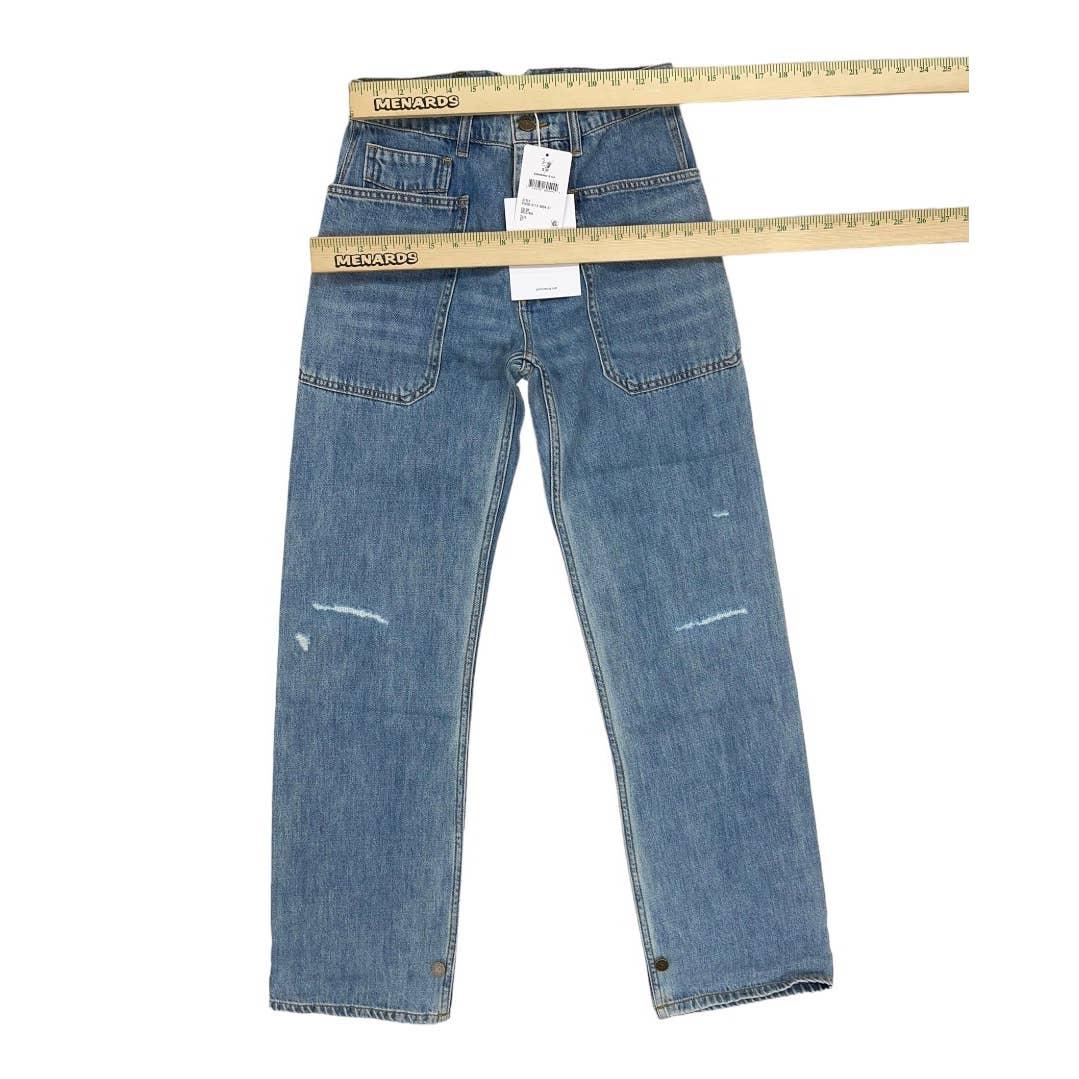Free People x Sandrine Rose High Waisted Buckle Distressed Jeans Denim Women’s 27 New - Premium from Free People - Just $68.00! Shop now at Finds For You