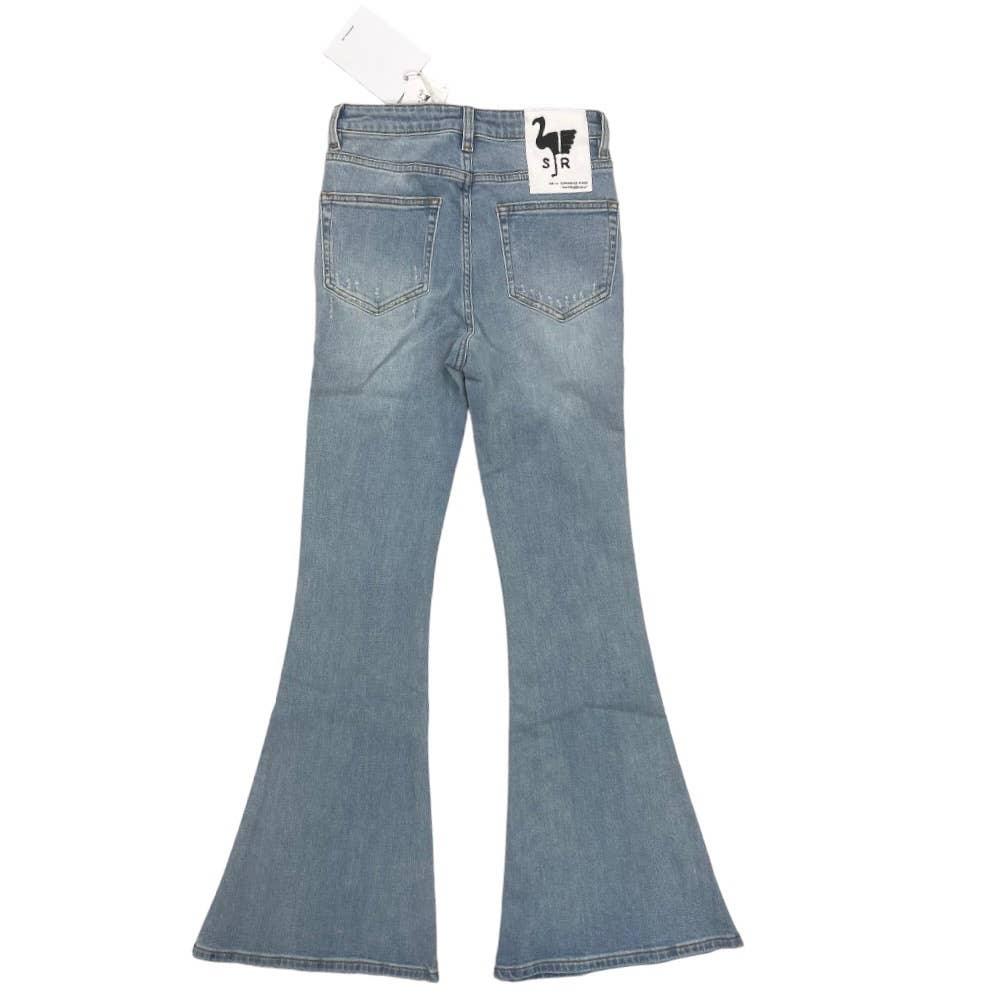 Free People x Sandrine Rose Super Flare Jeans Denim Distressed Pants 26 Rock - Premium from Free People - Just $95.0! Shop now at Finds For You