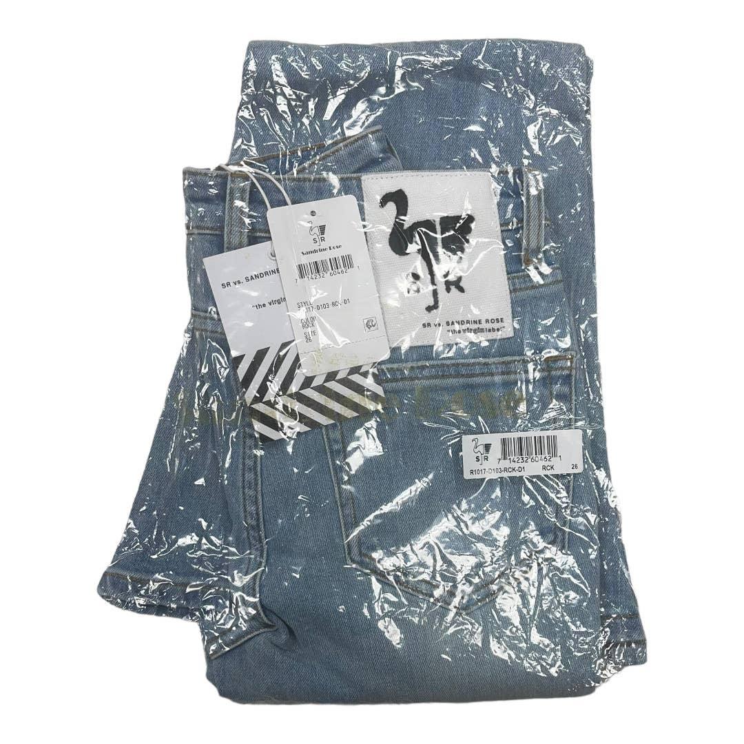 Free People x Sandrine Rose Super Flare Jeans Denim Distressed Pants 26 Rock - Premium from Free People - Just $95.0! Shop now at Finds For You