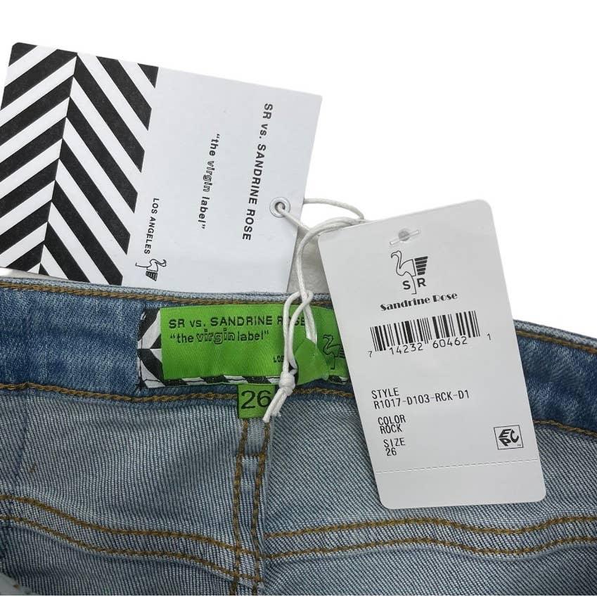 Free People x Sandrine Rose Super Flare Jeans Denim Distressed Pants 26 Rock - Premium from Free People - Just $95.0! Shop now at Finds For You
