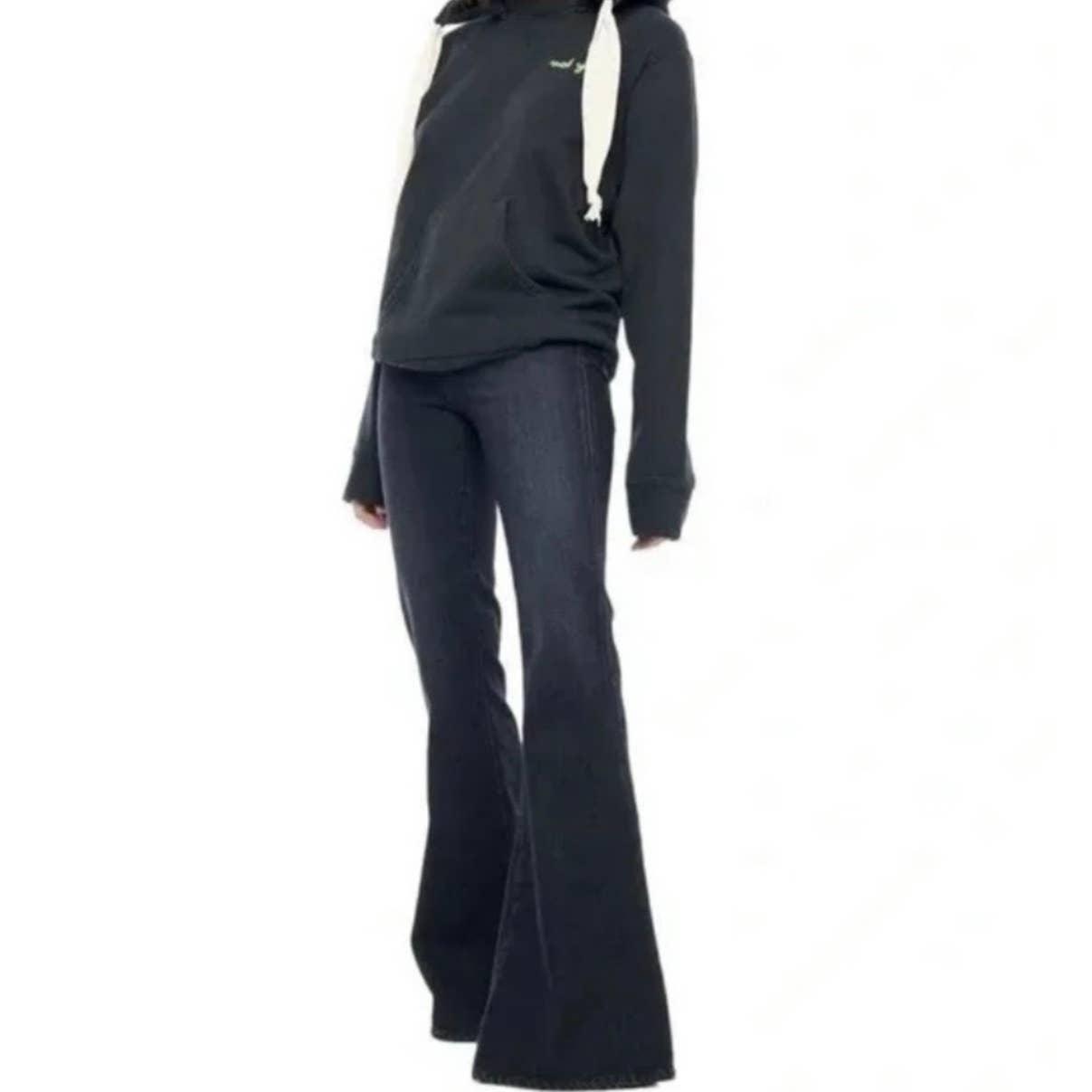Free People x Sandrine Rose Super Flare Jeans Denim Pants Size 25 Charbon New - Premium from Free People - Just $95.0! Shop now at Finds For You