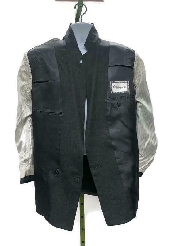 Gianni Versace Vintage 90's Double Breasted Blazer Sport Coat Wool 42 EL Grey - Premium Clothing, Shoes & Accessories:Men:Men's Clothing:Suits & Suit Separates from Versace - Just $136.34! Shop now at Finds For You
