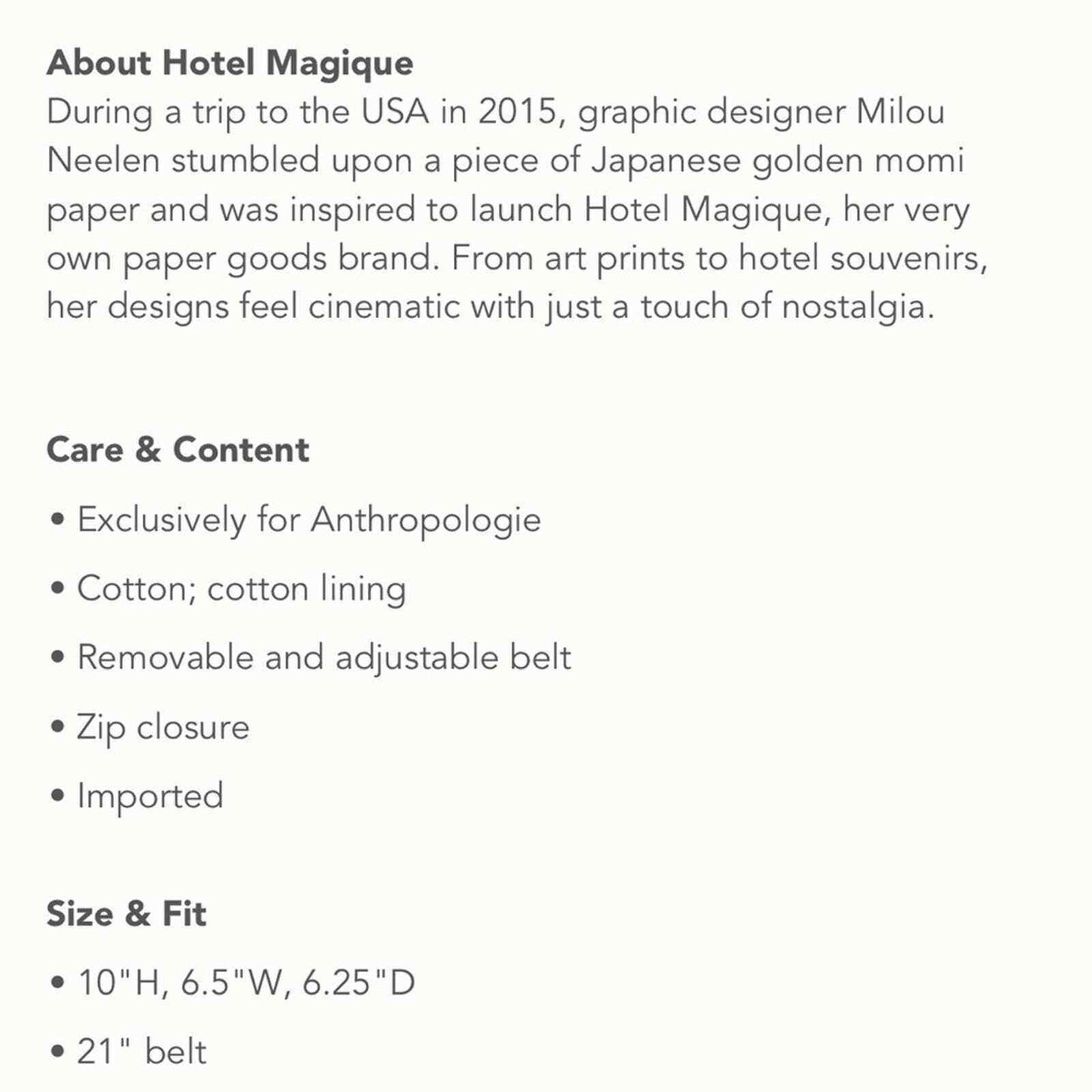 Hotel Magique for Anthropologie Magique Belt Bag New - Premium Clothing, Shoes & Accessories:Women:Women's Bags & Handbags from Anthropologie - Just $76.00! Shop now at Finds For You