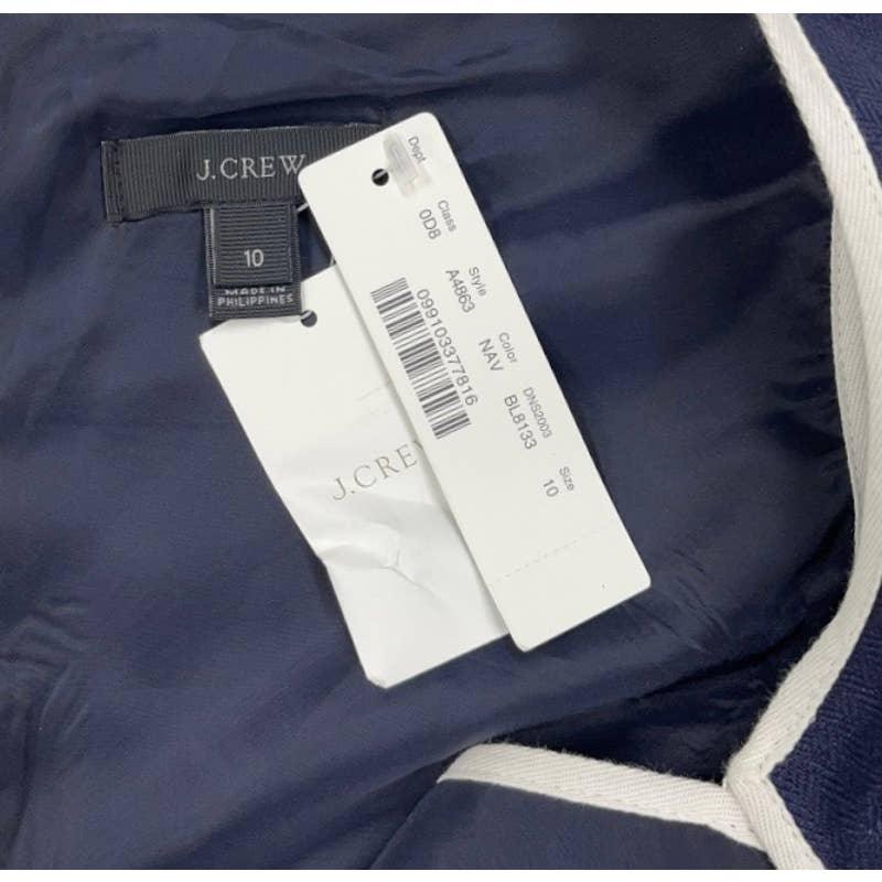 J Crew 100% Linen Herringbone Sheath Dress Size 10 Navy New A4863 - Premium from J. Crew - Just $89.00! Shop now at Finds For You