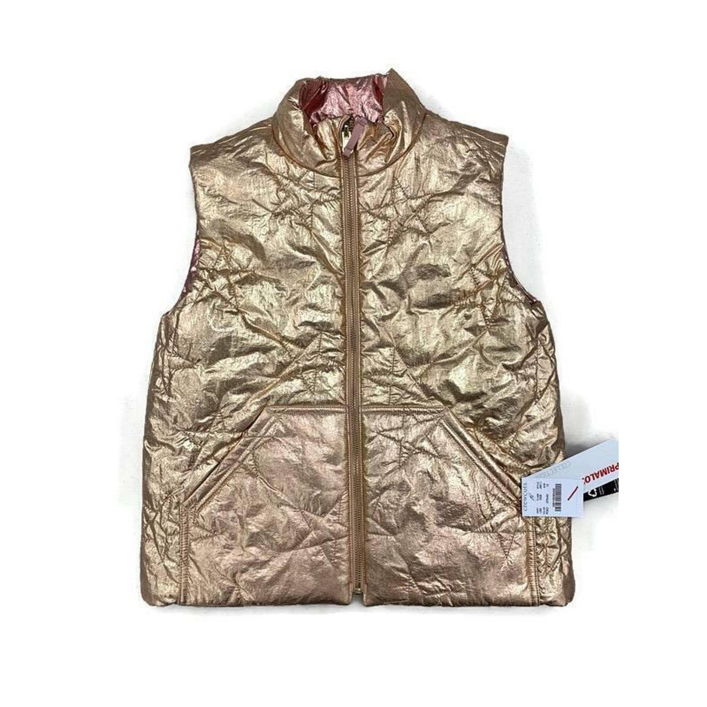 J Crew Crewcuts Girls Reversible Star Metallic Puffer Vest Coat Size 12 J5511 - Premium from J.CREW - Just $49.99! Shop now at Finds For You