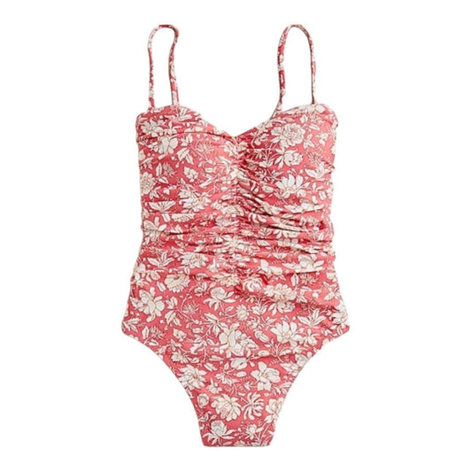 J Crew Ruched Sweetheart One Piece Floral Bathing Suit Swimsuit Size 8 New - Premium  from J. Crew - Just $80.0! Shop now at Finds For You