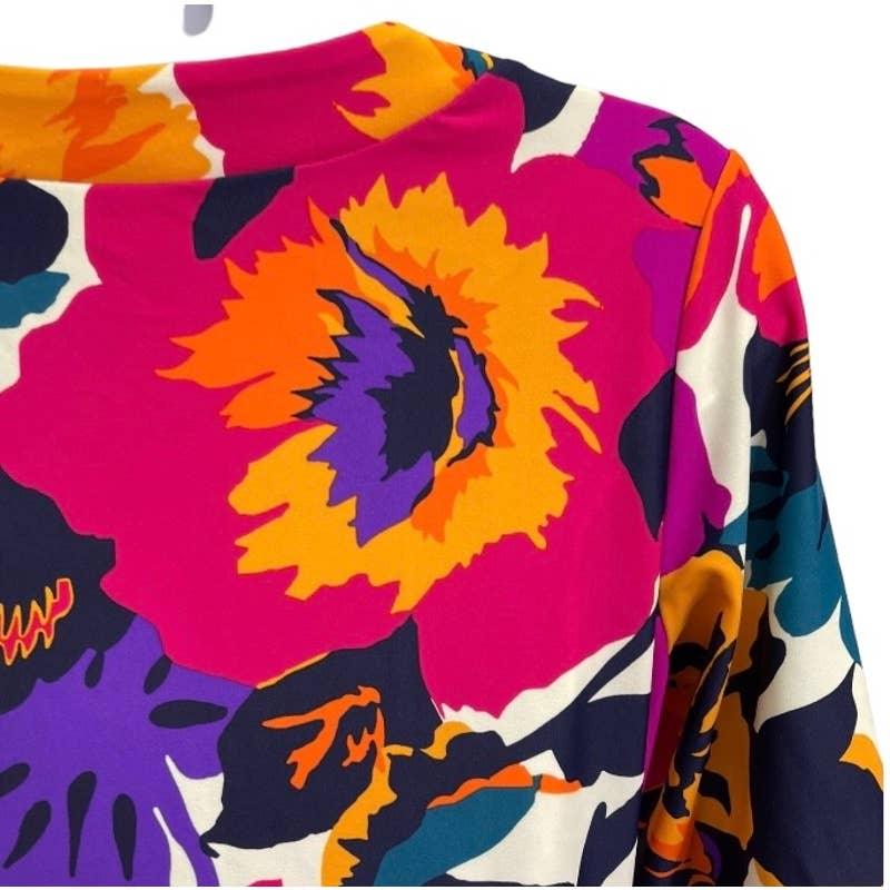 Jude Connally U Neck Bright Floral Ruffle Sleeve Dress Size Small - Premium from Jude Connally - Just $89.0! Shop now at Finds For You