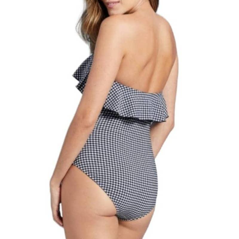 Kona Sol Gingham Ruffle One Piece Bathing Suit Swimsuit Size 16-18 New Plus Size - Premium from Kona Sol - Just $42.0! Shop now at Finds For You