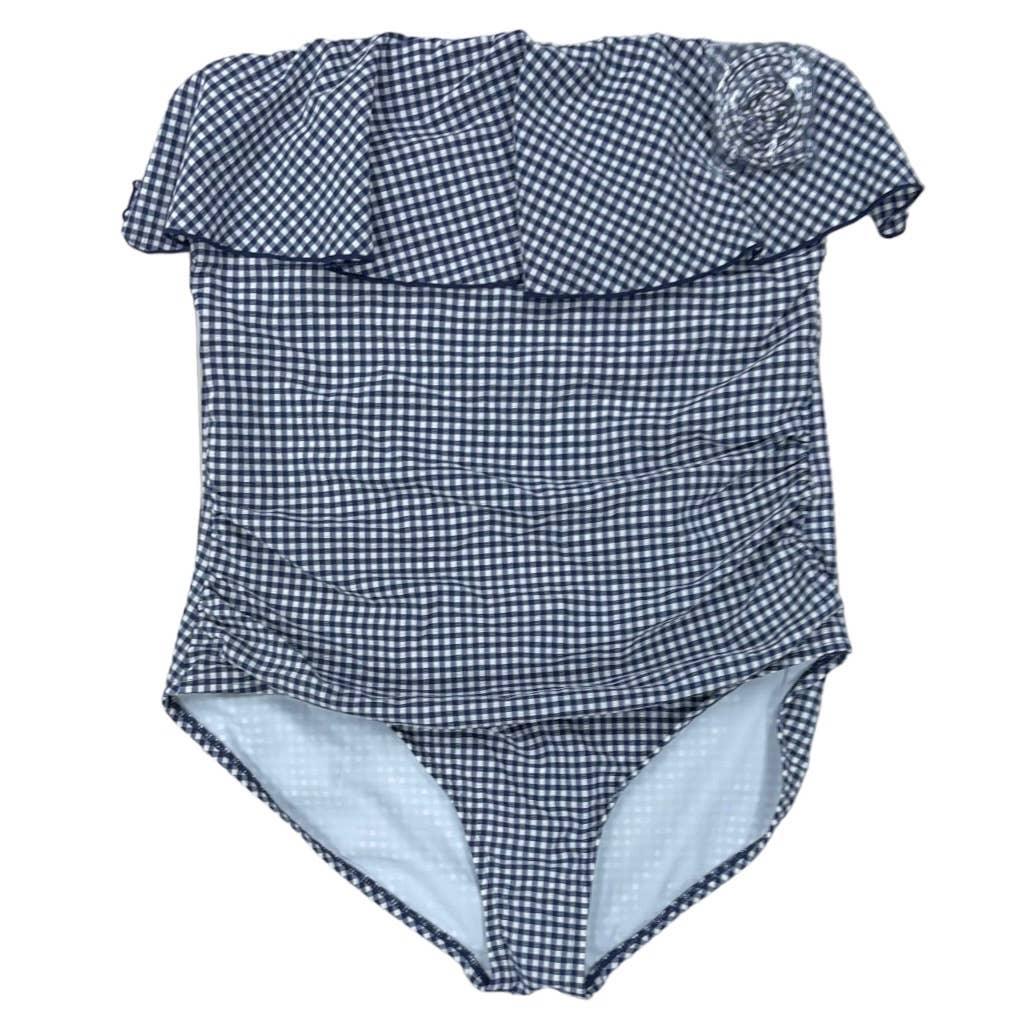 Kona Sol Gingham Ruffle One Piece Bathing Suit Swimsuit Size 16-18 New Plus Size - Premium from Kona Sol - Just $42.0! Shop now at Finds For You