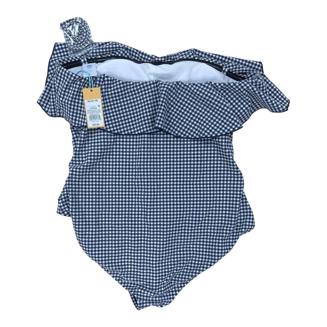 Kona Sol Gingham Ruffle One Piece Bathing Suit Swimsuit Size 16-18 New Plus Size - Premium from Kona Sol - Just $42.0! Shop now at Finds For You
