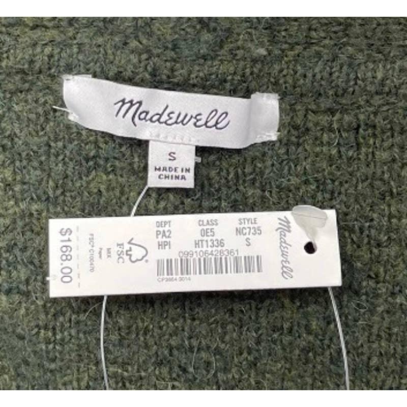 Madewell Glenridge Shawl Collar Sweater Coat Jacket Size S Green New - Premium from Madewell - Just $119.0! Shop now at Finds For You