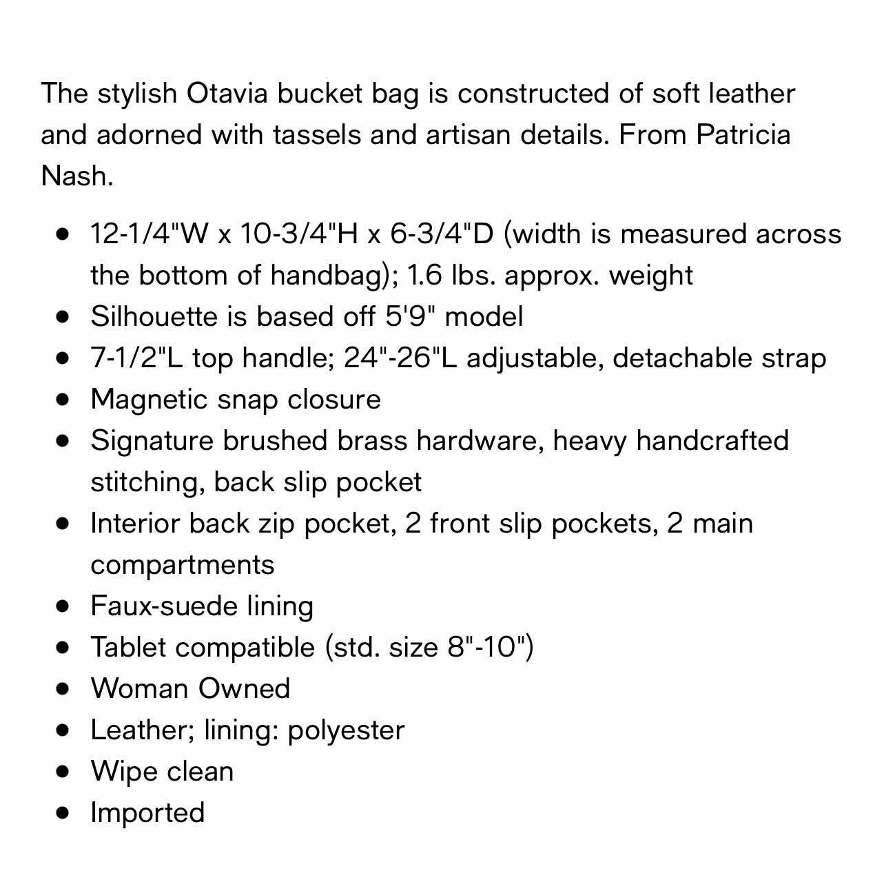 Patricia Nash Otavia Bucket Bag Handbag Purse Leather New - Premium Clothing, Shoes & Accessories:Baby:Baby & Toddler Clothing:Bottoms from Patricia Nash - Just $200.00! Shop now at Finds For You