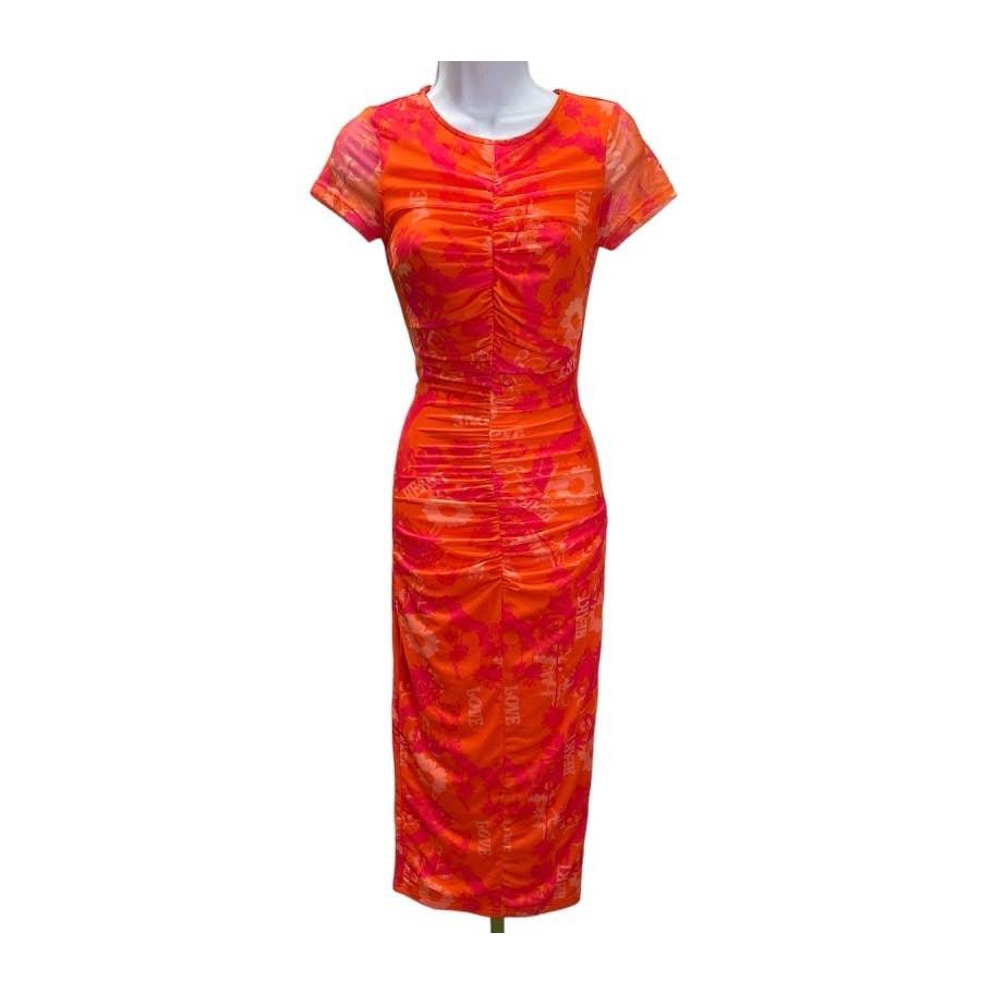 Princess Polly Graphic Mesh Midi Dress Size 2 New - Premium from Princess Polly - Just $59.00! Shop now at Finds For You