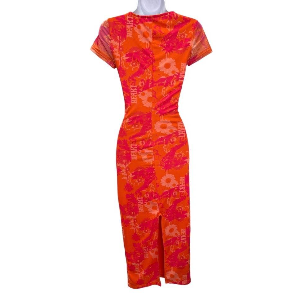 Princess Polly Graphic Mesh Midi Dress Size 2 New - Premium from Princess Polly - Just $59.00! Shop now at Finds For You