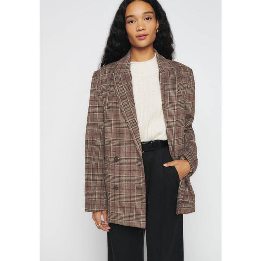 Reformation Winston Plaid Double Breasted Blazer Jacket Size XL - Premium  from Reformation - Just $298.0! Shop now at Finds For You