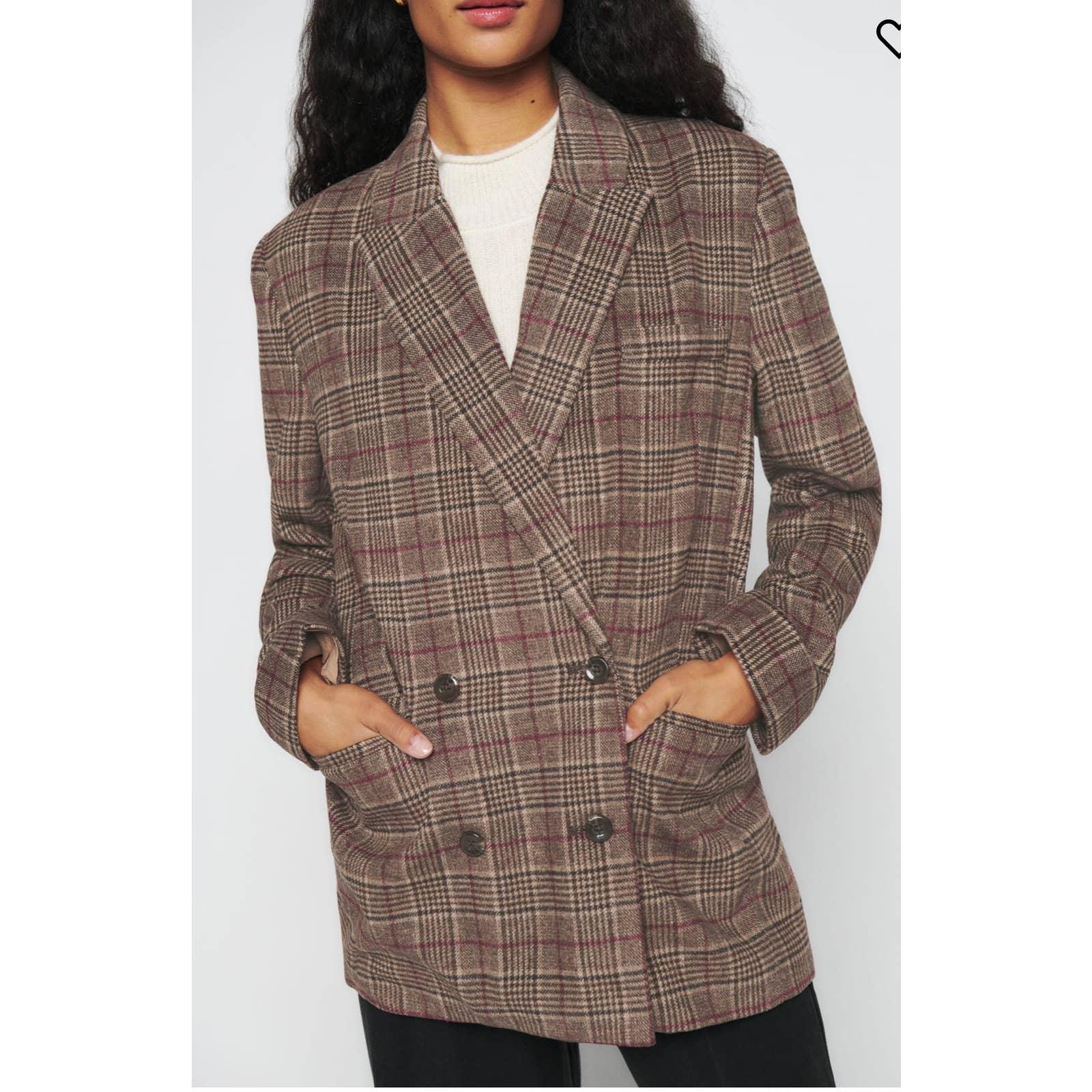 Reformation Winston Plaid Double Breasted Blazer Jacket Size XL - Premium  from Reformation - Just $298.0! Shop now at Finds For You