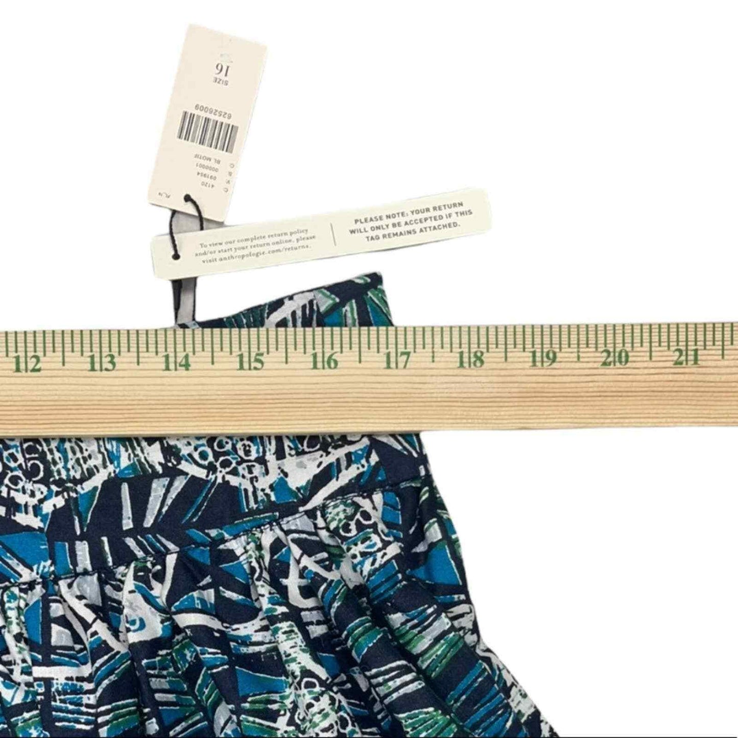 Sika x Anthropologie Blue Abstract Midi Skirt NEW Size 16 - Premium Clothing, Shoes & Accessories:Women:Women's Clothing:Skirts from Anthropologie - Just $130.00! Shop now at Finds For You