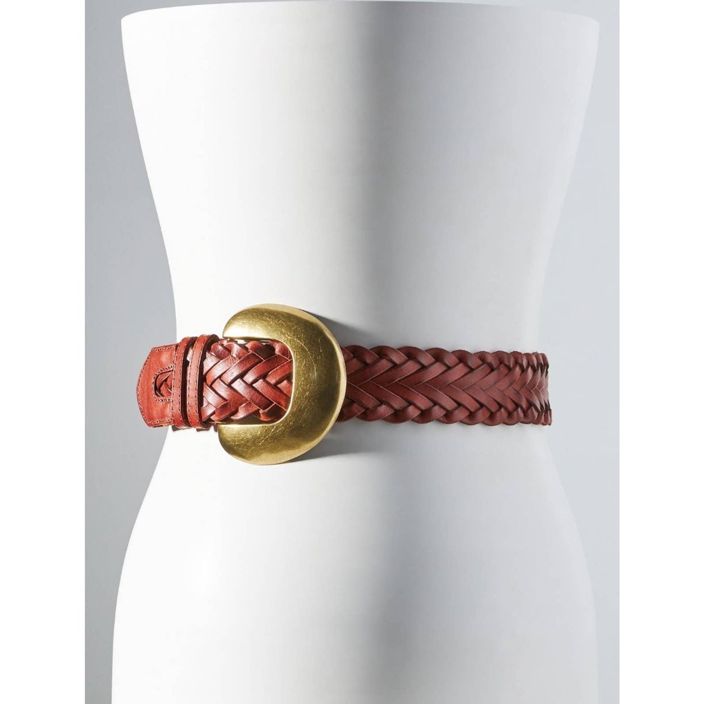 Anthropologie Cognac Woven Waist Leather Belt Size Medium New - Premium from Anthropologie - Just $79.0! Shop now at Finds For You