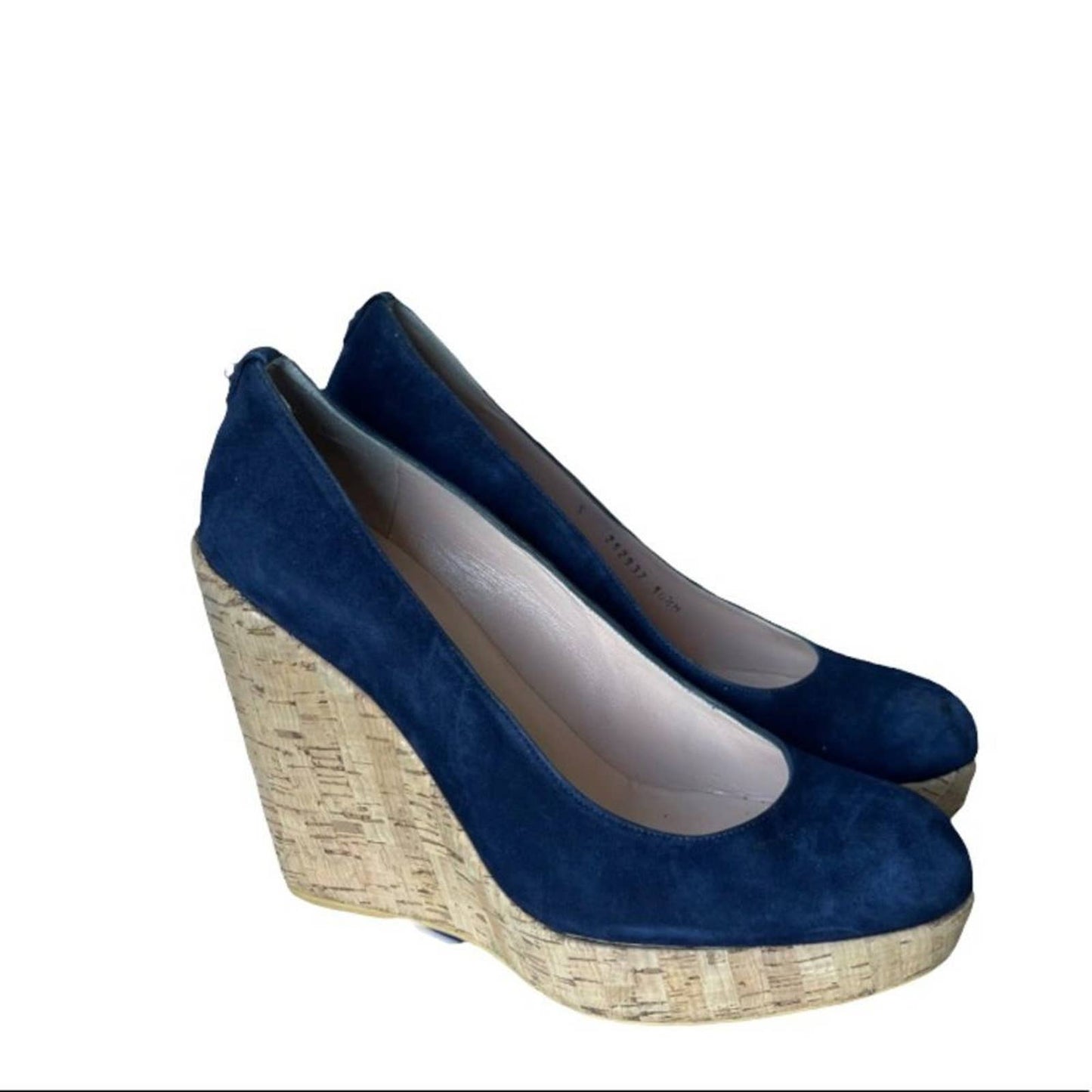 Stuart Weitzman Corkswoon Wedge Espadrilles Size 8.5 Navy New - Premium from Stuart Weitzman - Just $259.0! Shop now at Finds For You