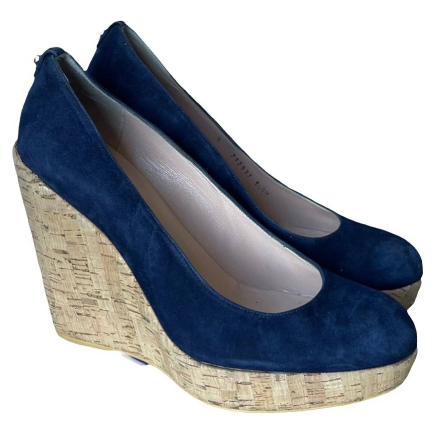 Stuart Weitzman Corkswoon Wedge Espadrilles Size 8.5 Navy New - Premium from Stuart Weitzman - Just $259.0! Shop now at Finds For You