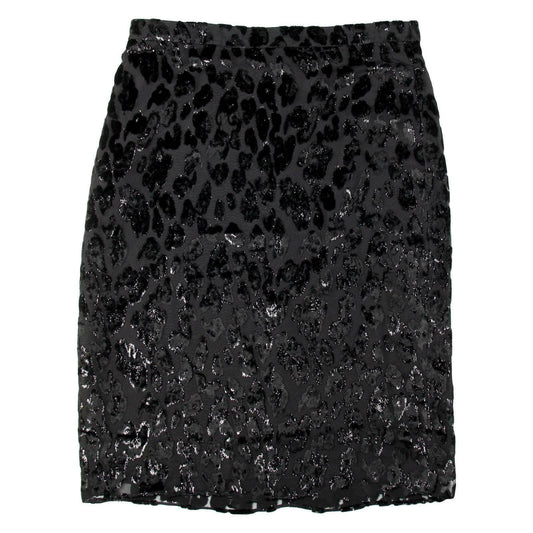 J Crew Women's Slip Skirt in Burnout Velvet Leopard Black Sz 4 K2125 - Premium  from J.CREW - Just $44.99! Shop now at Finds For You