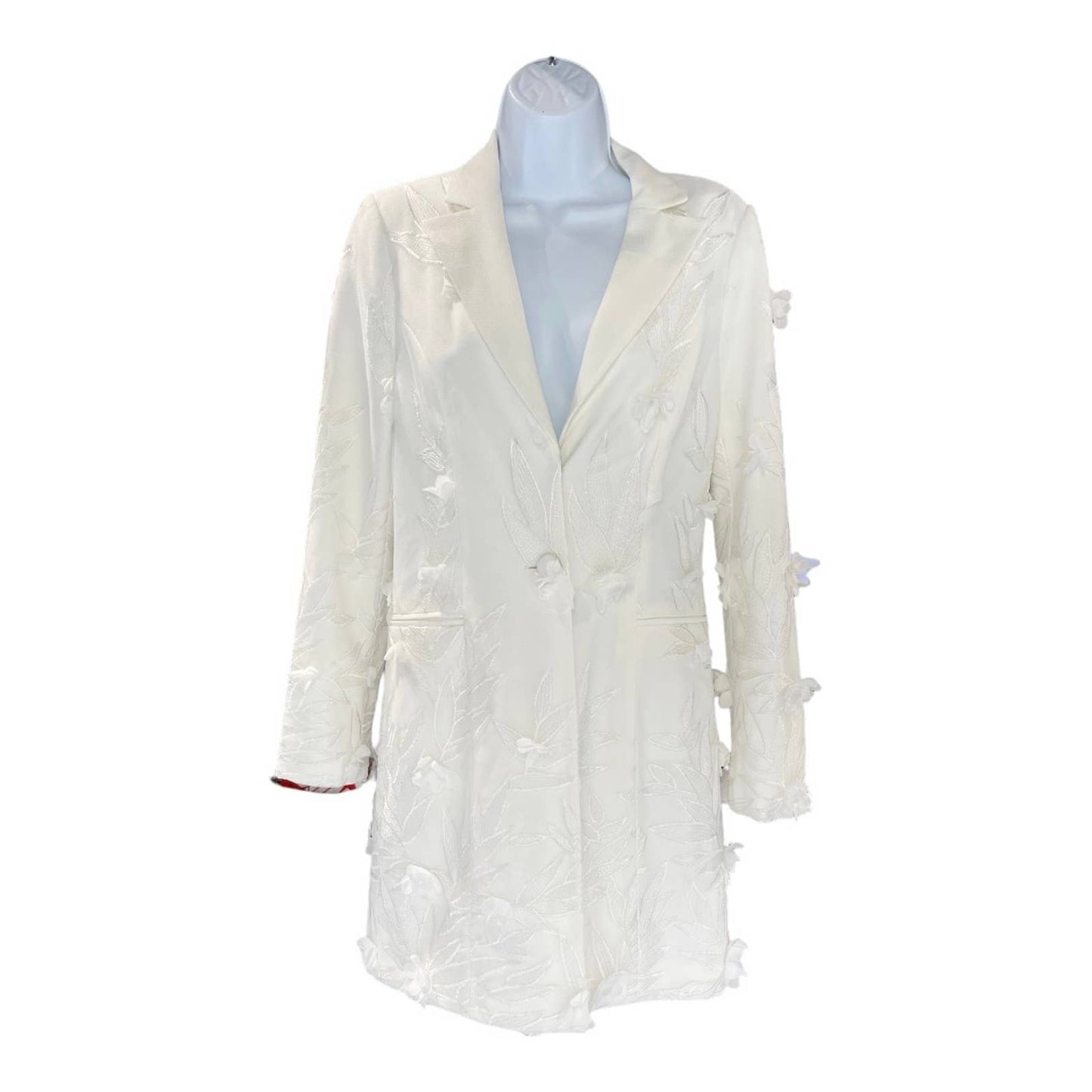 Dress The Population Blazer Appliqué Mini Dress Size Extra Small Off White - Premium from Dress The Population - Just $159.0! Shop now at Finds For You