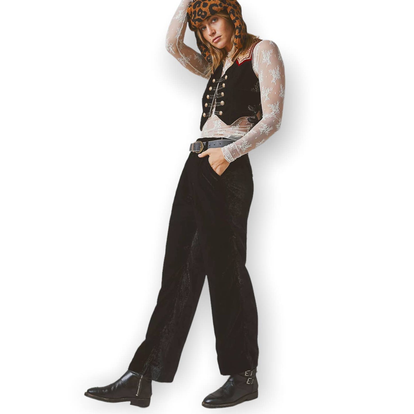 Free People Sign of The Times Velvet Pants Trousers Size 6 New - Premium from Free People - Just $169.0! Shop now at Finds For You