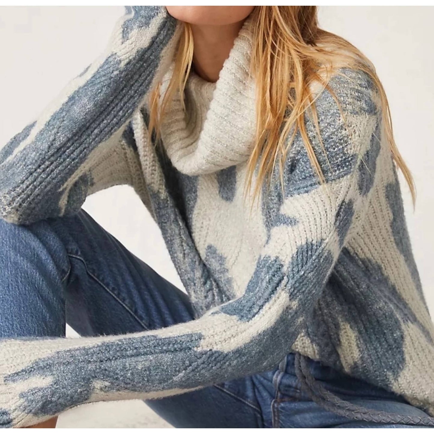 Anthropologie Pilcro Spotted Cowl Neck Oversized Knit Sweater Size Medium - Premium from Anthropologie - Just $99.0! Shop now at Finds For You