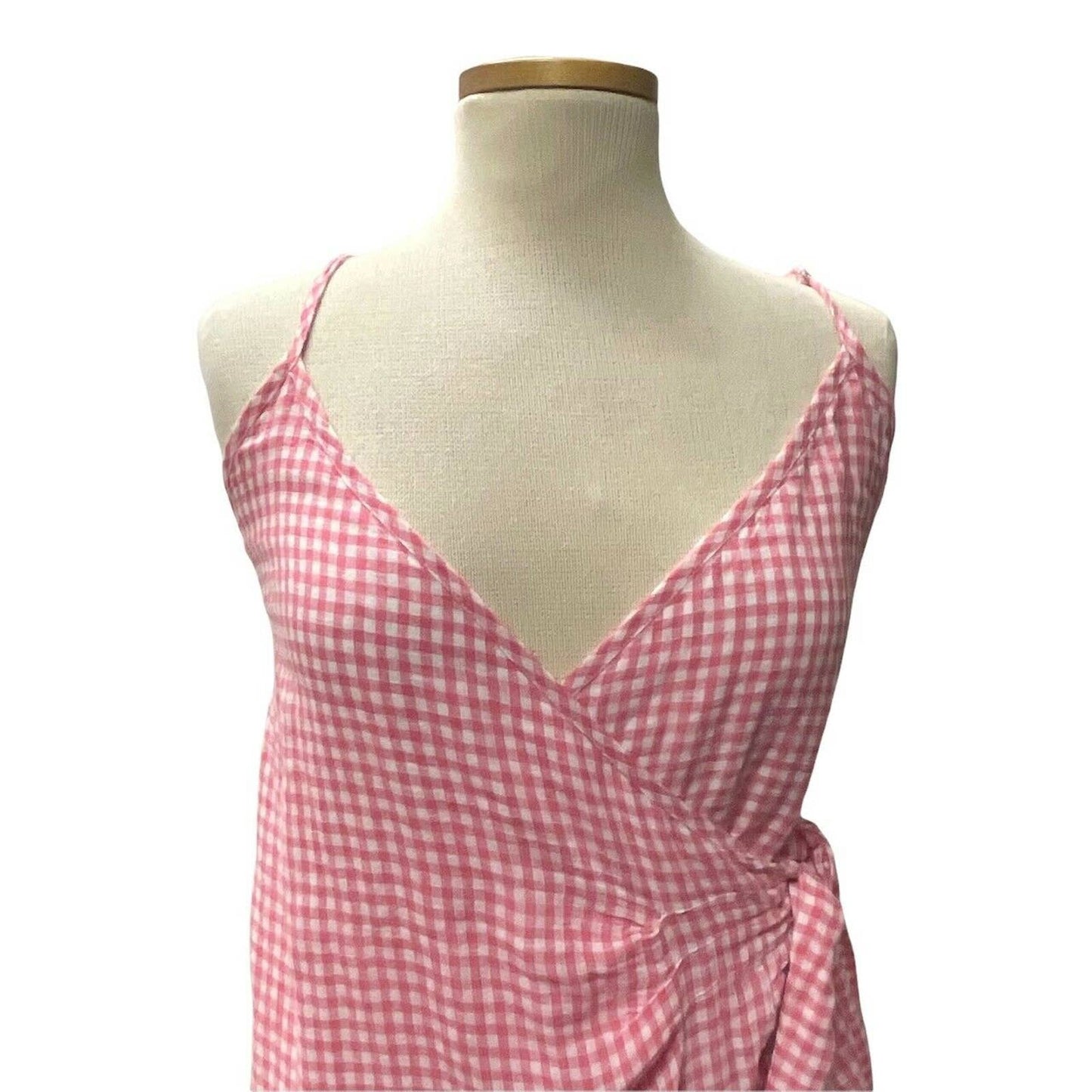 RAILS Malia Pink Gingham Wrap Mini Dress Sundress Size Extra Small - Premium from Rails - Just $104.49! Shop now at Finds For You