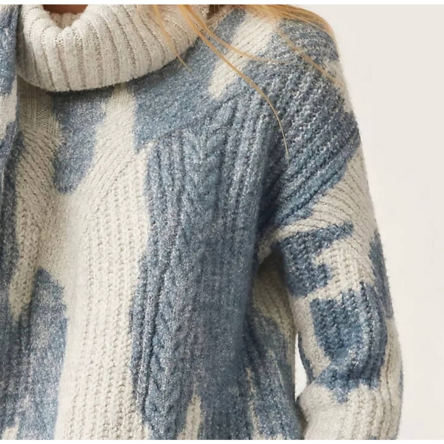 Anthropologie Pilcro Spotted Cowl Neck Oversized Knit Sweater Size Medium - Premium from Anthropologie - Just $99.0! Shop now at Finds For You
