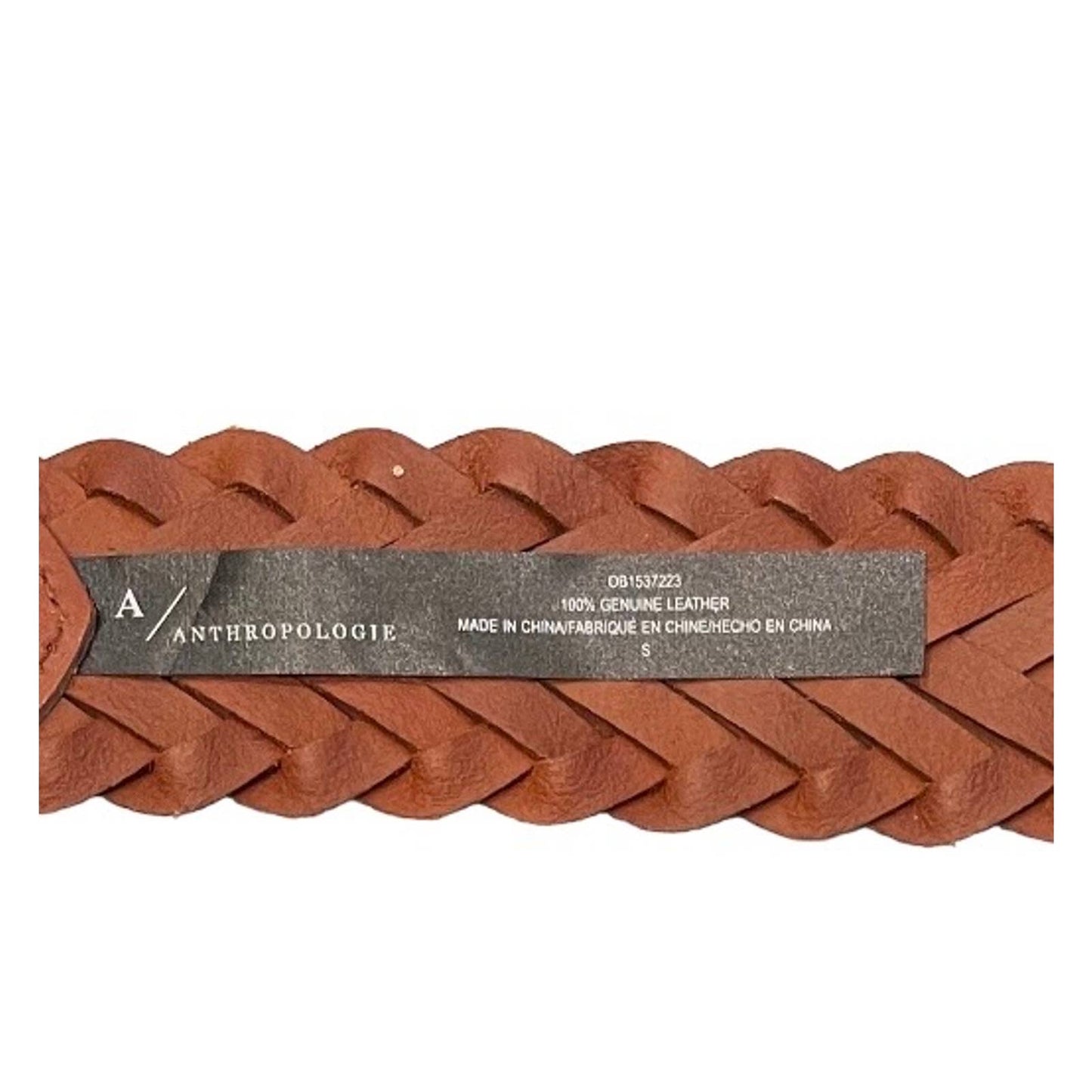 Anthropologie Cognac Woven Waist Leather Belt Size Medium New - Premium from Anthropologie - Just $79.0! Shop now at Finds For You
