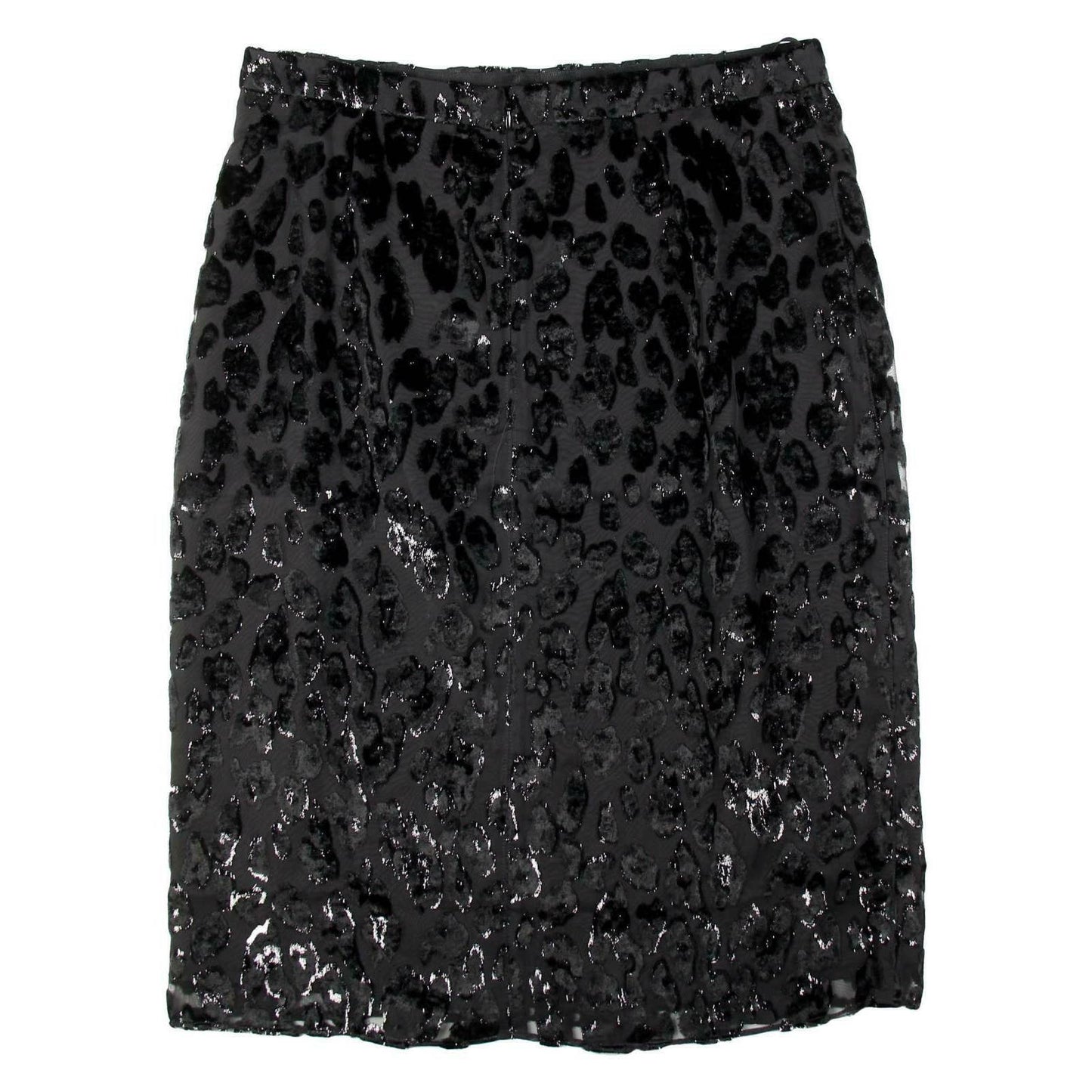 J Crew Women's Slip Skirt in Burnout Velvet Leopard Black Sz 4 K2125 - Premium from J.CREW - Just $44.99! Shop now at Finds For You