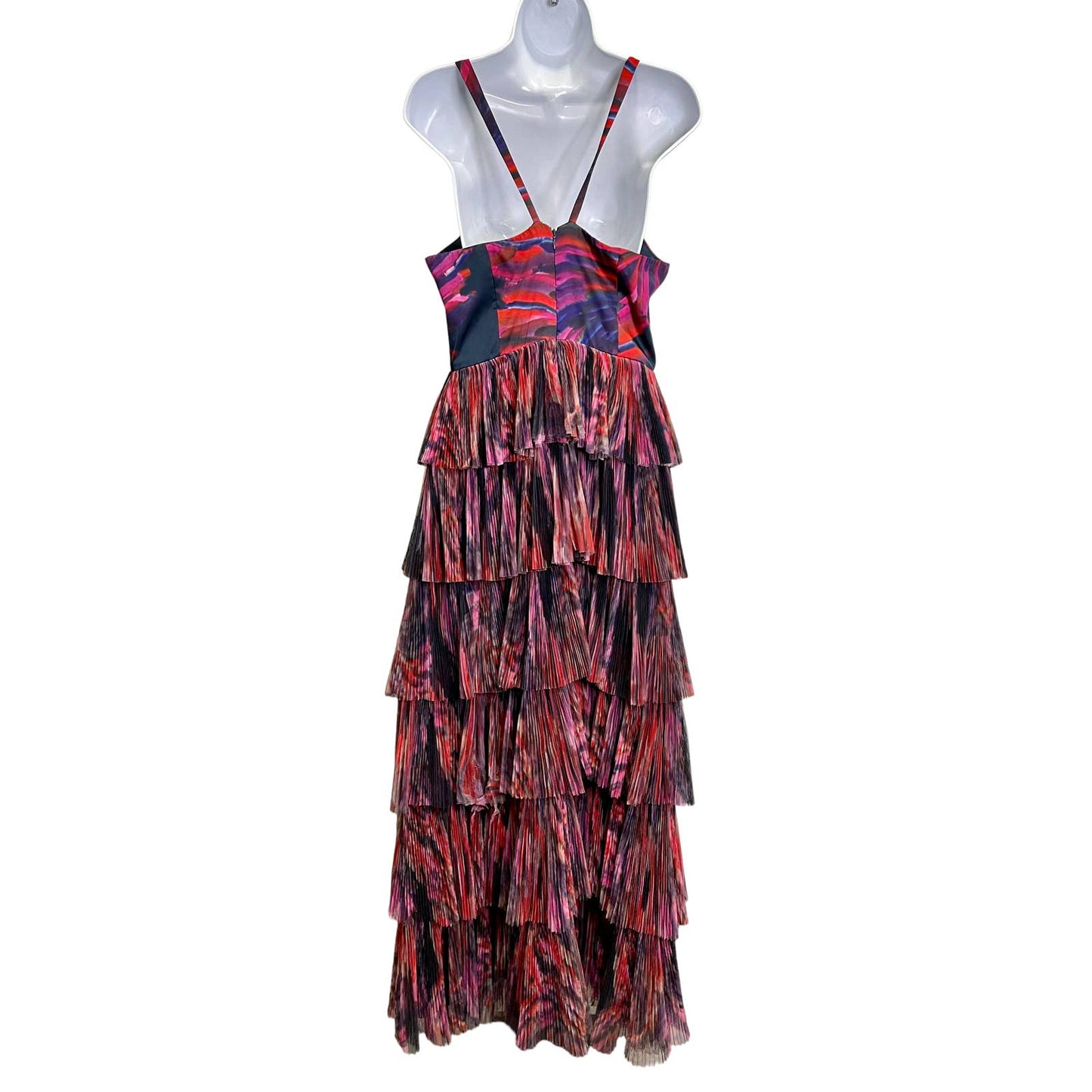 Hutch Tiered Tulle Maxi Dress Size 6 Formal Party Cocktail Colorful Abstract - Premium from Hutch - Just $229.0! Shop now at Finds For You