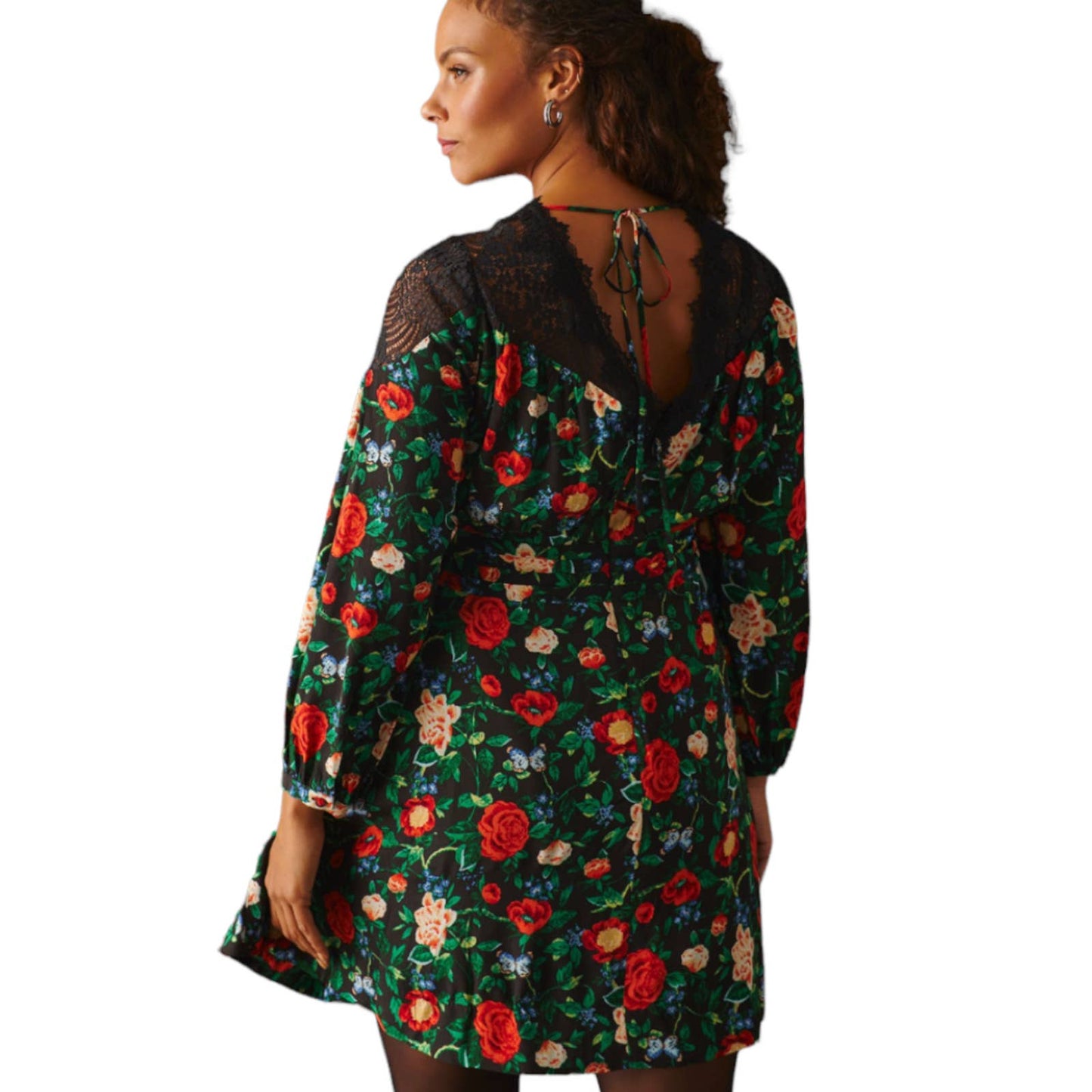 Anthropologie Lacy V Neck Floral Mini Dress Long Sleeve Size 6 New - Premium from Anthropologie - Just $149.0! Shop now at Finds For You