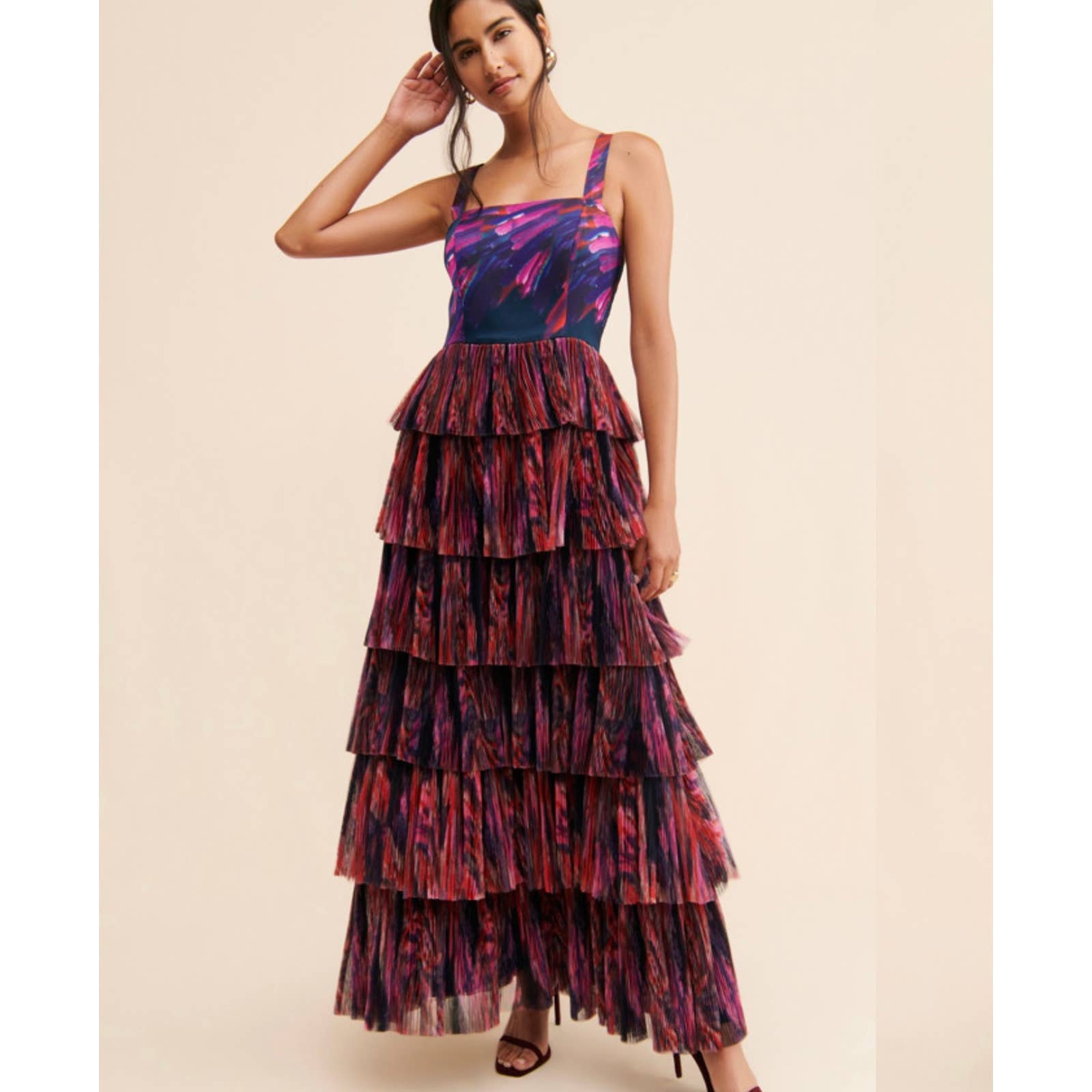 hutch tiered tulle maxi dress Tiered Tulle Maxi Dress
