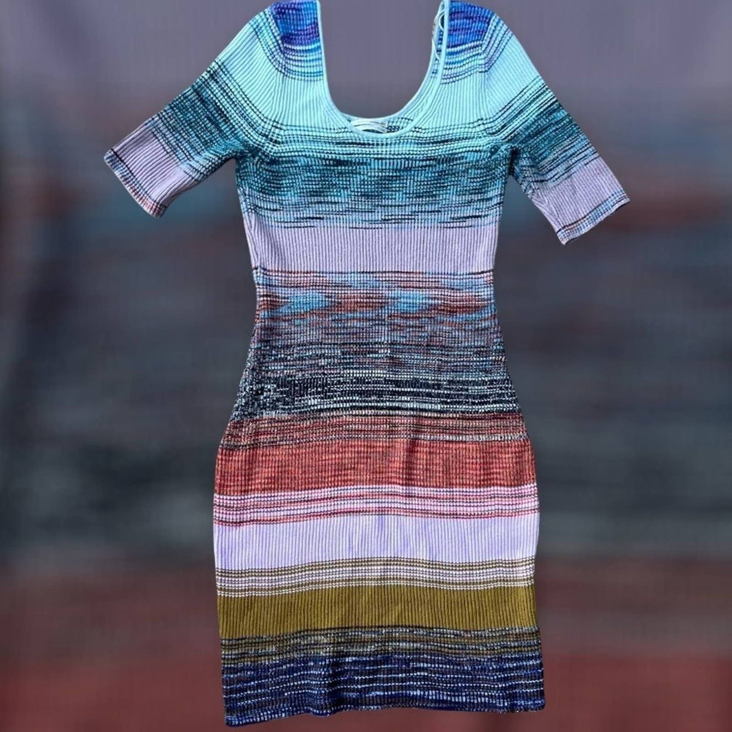 Anthropologie Space Dyed Knit Midi Dress Body Con Stretch Size Medium New - Premium from Anthropologie - Just $135.0! Shop now at Finds For You