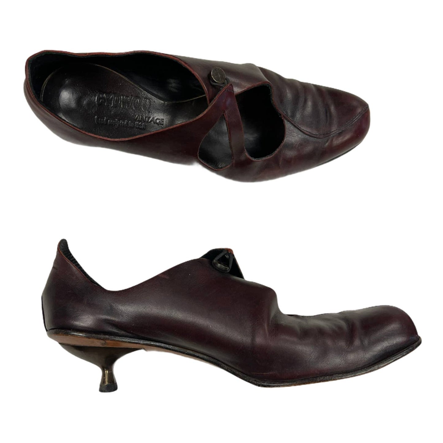 Cydwoq Mary Jane Pumps Heels Handmade USA 7.5 Burgundy Leather - Premium from Cydwoq - Just $97.49! Shop now at Finds For You