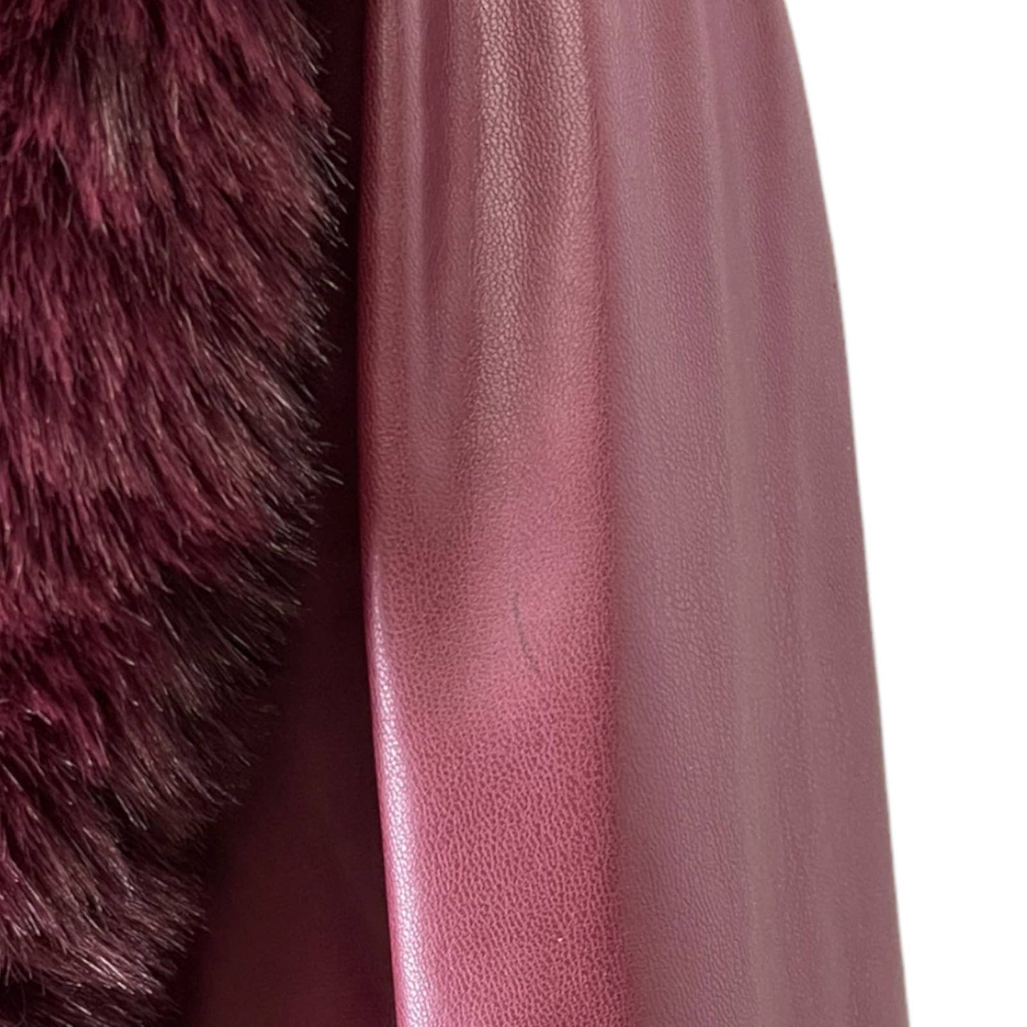 Hutch Liv Faux Fur Collar Vegan Leather Belted Coat Size Medium - Premium from Hutch - Just $249.0! Shop now at Finds For You