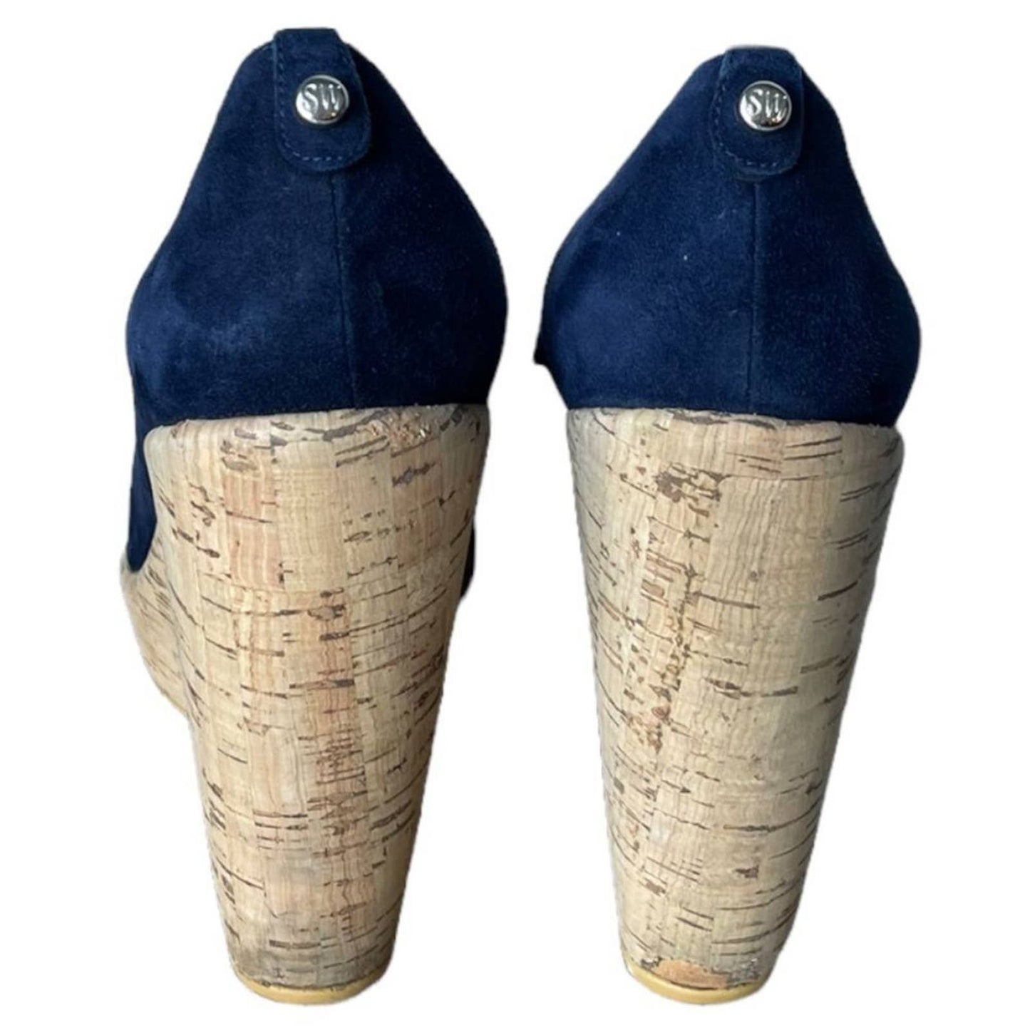 Stuart Weitzman Corkswoon Wedge Espadrilles Size 8.5 Navy New - Premium from Stuart Weitzman - Just $259.0! Shop now at Finds For You